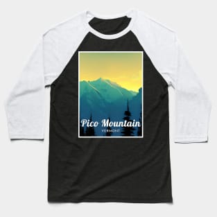 pico mountain ski - Vermont Baseball T-Shirt